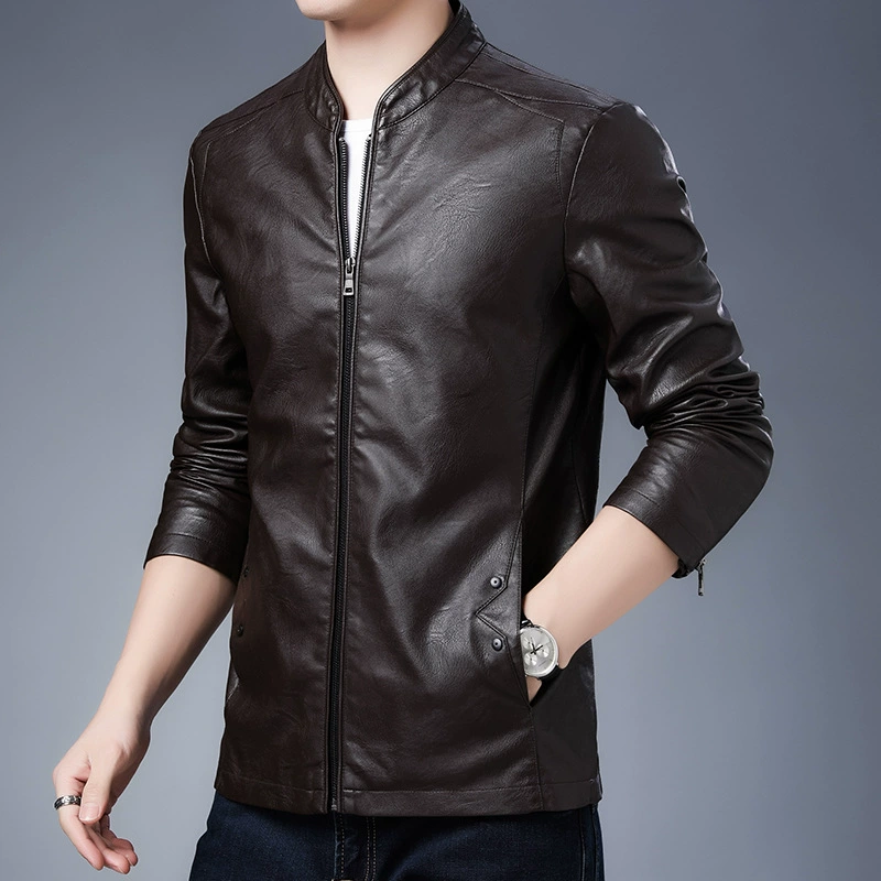 Trend polyurethane short jacket, Korean style, slim fit