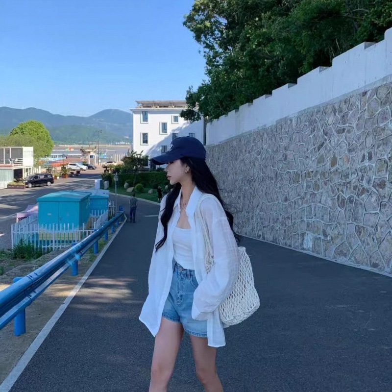 韓国白薄い日焼け止め長袖シャツ女性の夏の新しいルーズレイジースタイルシャツカジュアルジャケットトップ|undefined