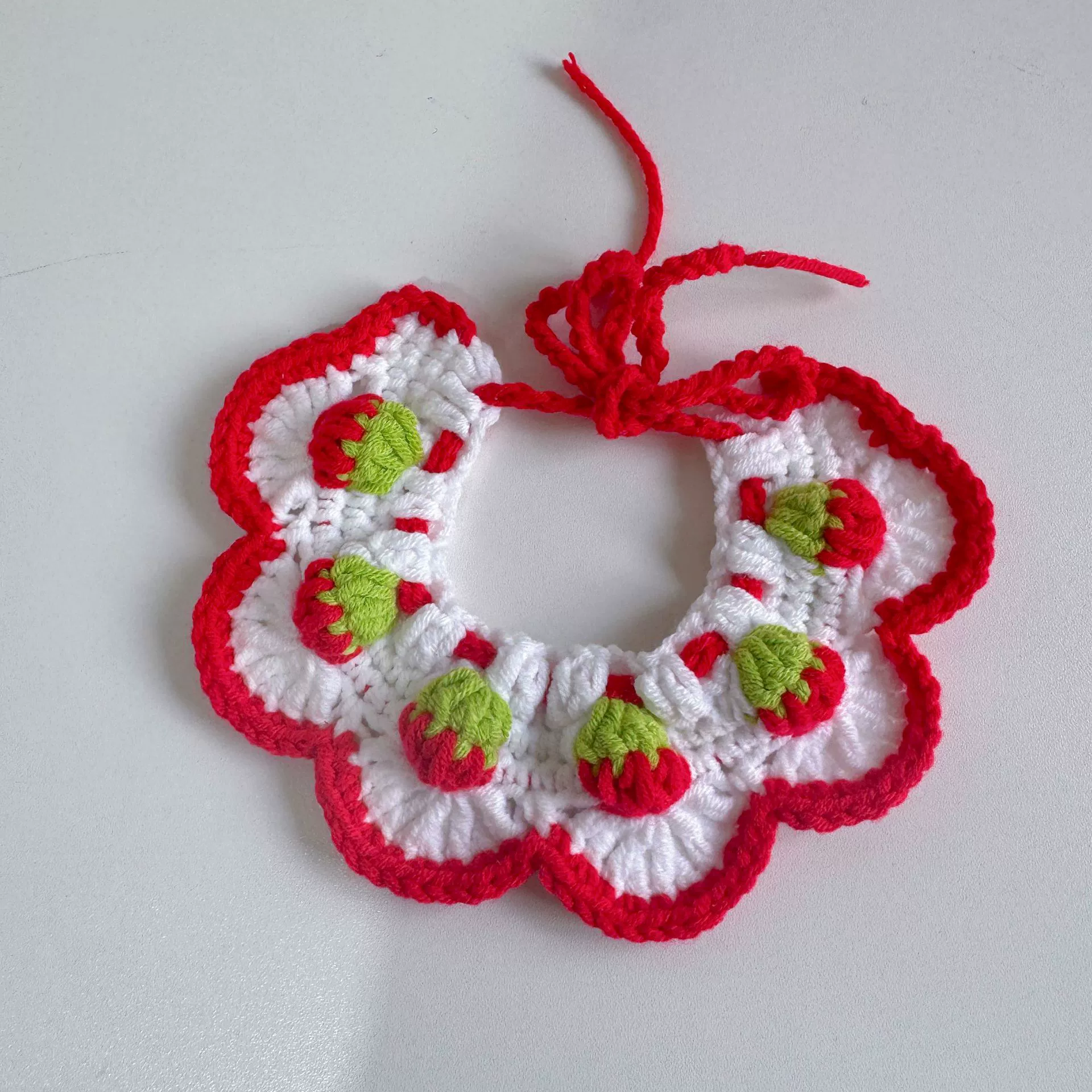 Домашние животные ручной вязаный ошейник милый кошачий трикотажный ожерелье