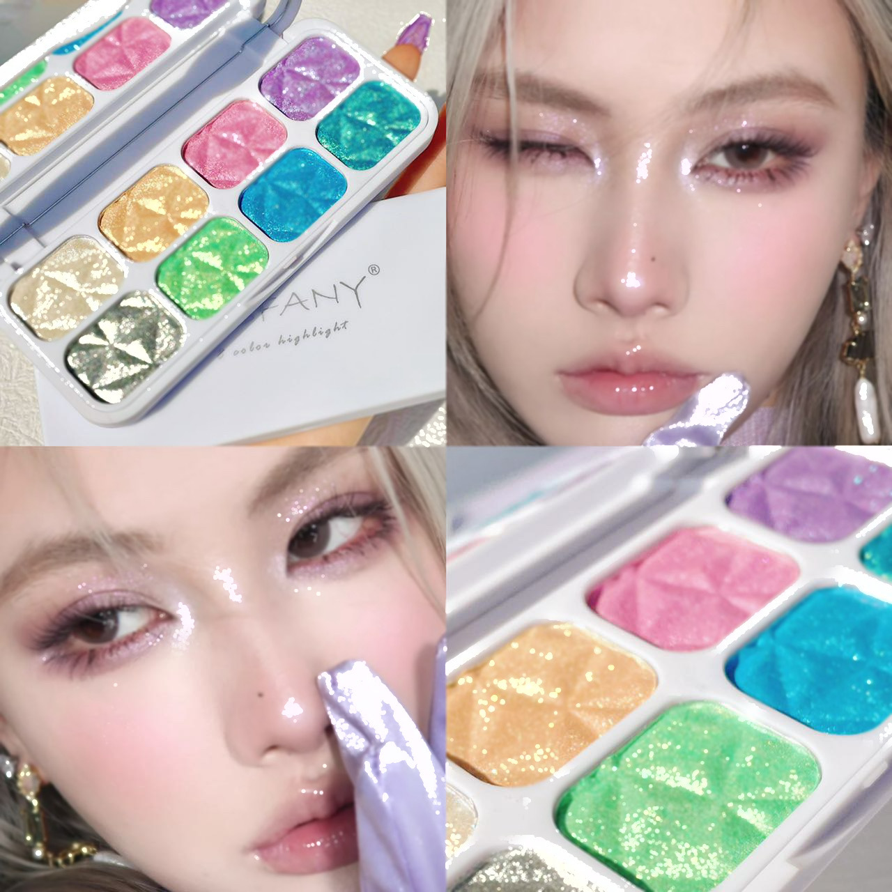 insfany Macaron Chameleon High Disc Polarized Color 8-color Cut Color Eyeshadow Douyin Xiaohongshu undefined