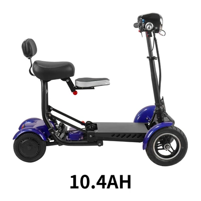 Mini Foldableing 36V Electric Four-Wheel Qatlanan elektrik velosipedlər - 36v104ah-blue-model