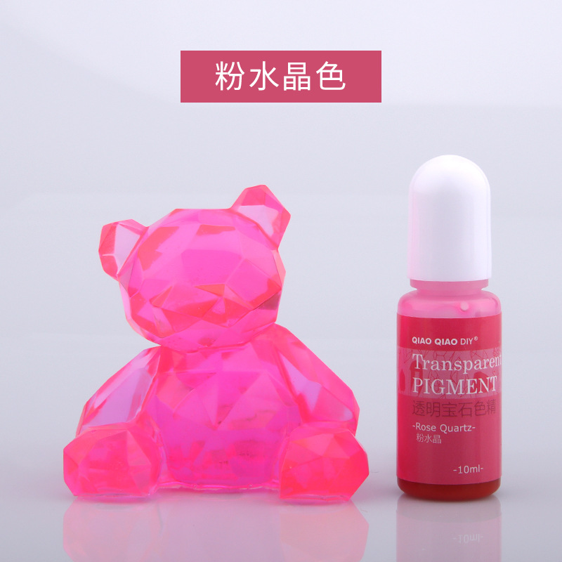 Qiaoqiao 24 colores transparente gema color esencia oleosa UV epoxi cristal epoxi color mezcla pasta fábrica descuento directo