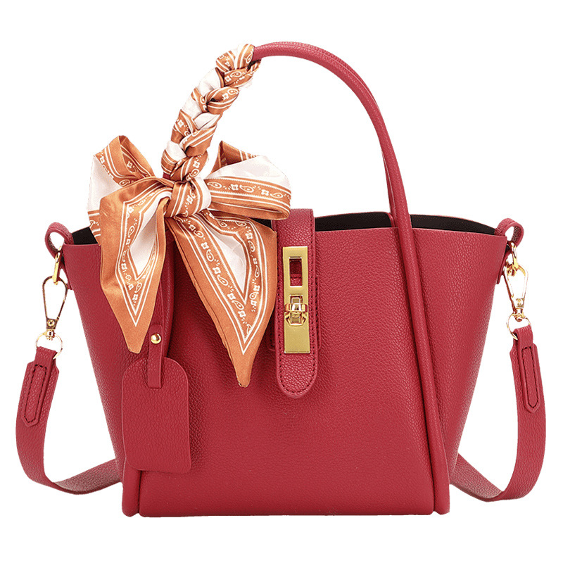 Bolso de boda para mujer, bolso de novia, nuevo estilo 2025, bolso de boda rojo de alta gama, bolso de mano tipo cesta, bolso tipo cubo.