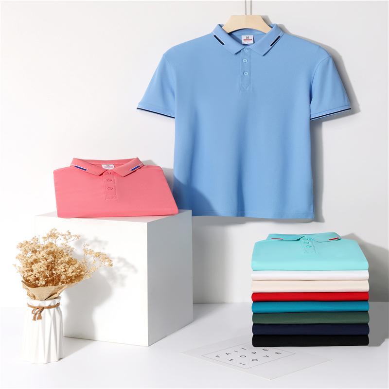 2024 tavaszi és őszi férfi rövid üzleti lezser félujjas póló, nyári pólóing_voghion.com