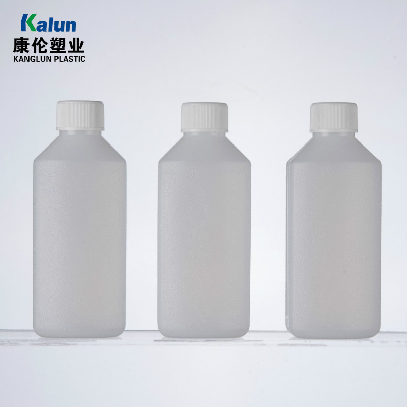 定制食品级带盖果汁椰汁糖浆罐装瓶试剂瓶300ml方形扁平饮料瓶