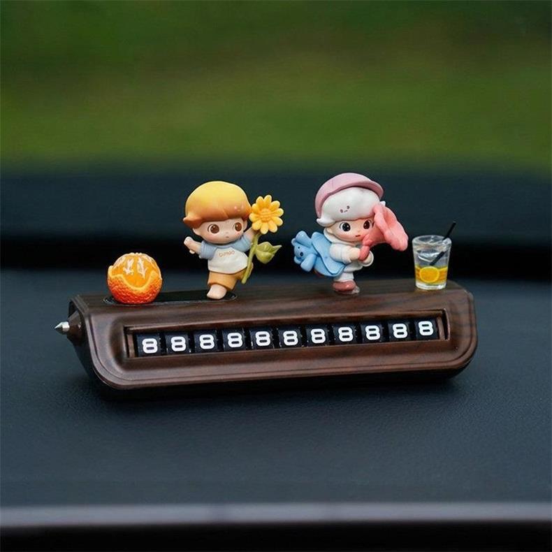 2026 New Model Car Temporary Parking Number Plate with Phone Number, Cute and High-End Car Decoration Accessory