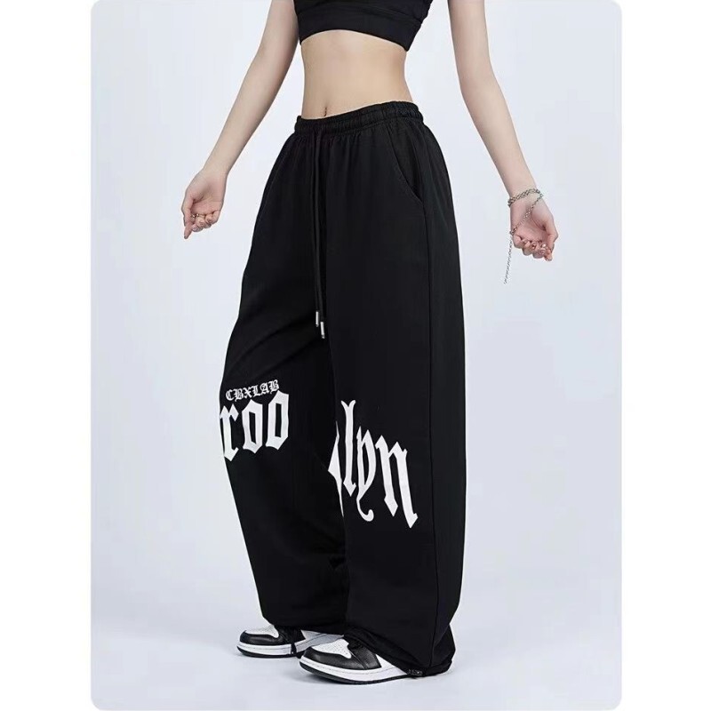 2024 drawstring American sports pants high street toe pants tide loose drape jazz dance pants women a generation of hair 2024 drawstring American sports pants high street toe pants tide loose drape jazz dance pants women a generation of hair