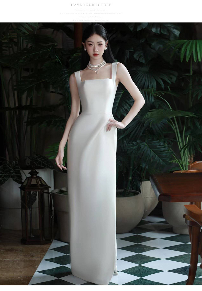 Vestido de noiva sem alças em cetim elegante e sofisticado_voghion.com