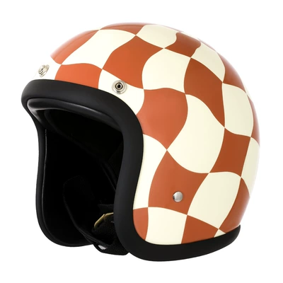 Motosiklet kaskı (dəbilqə): Vehicle Motorcycle Helmets, Lightweight - brown-plaid-s