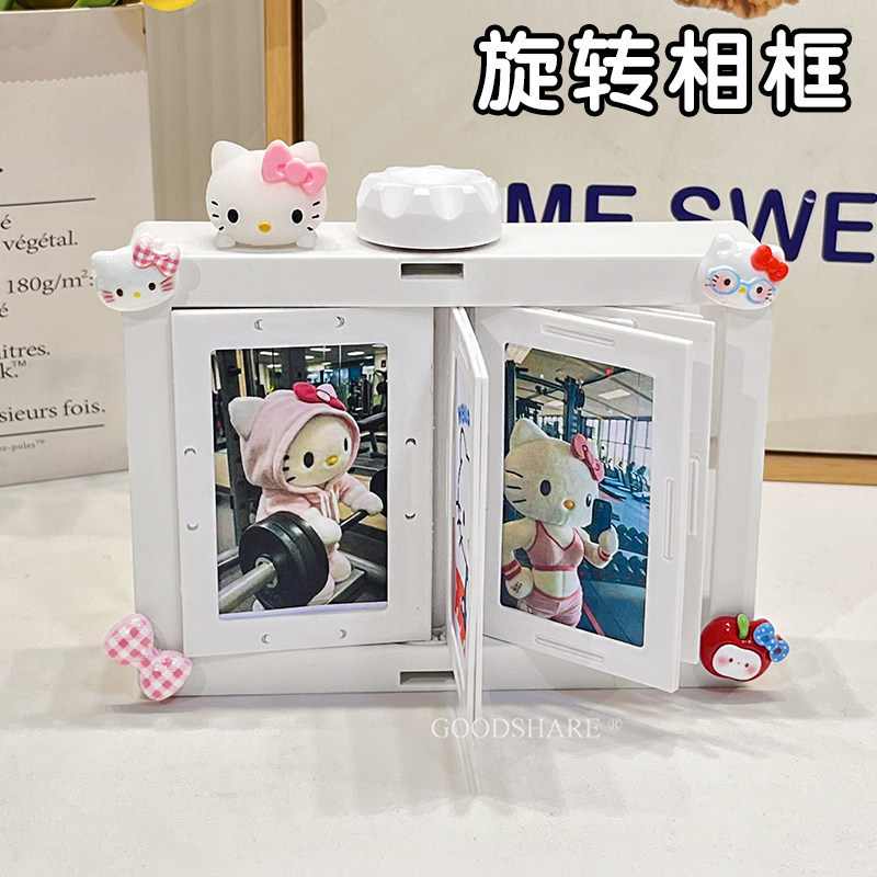 Polaroid Rotating Photo Frame Creative Ornament Cute Kt Cat Commemorative Photo Storage Box Display Stand Desktop Display Stand Polaroid Rotating Photo Frame Creative Ornament Cute Kt Cat Commemorative Photo Storage Box Display Stand Desktop Display Stand