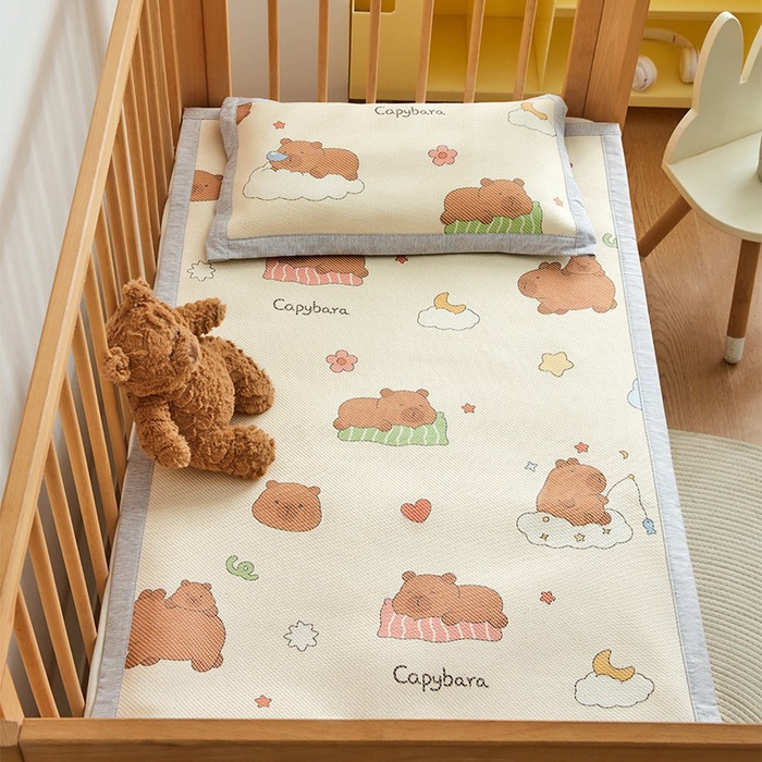 Crib Mat, Newborn Ice Rattan Mat, Baby Summer Mat, Children's Kindergarten Nap Soft Mat, Cute Bala