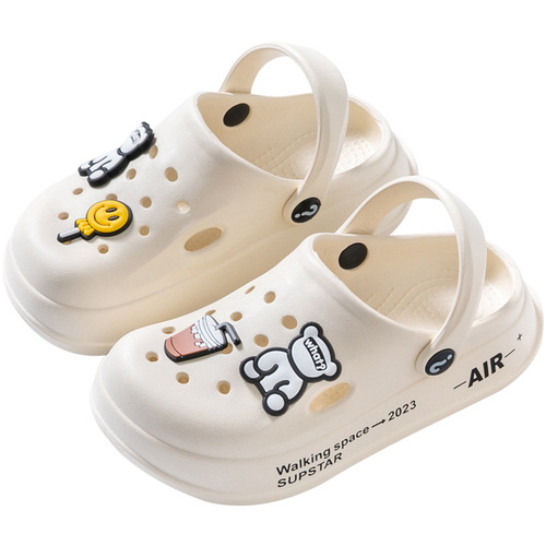 Children's Croc Shoes Summer Boys' Sandals Slippers Non-Slip Baby Girls' Slippers Outerwear Men's and Women's Beach Shoes
