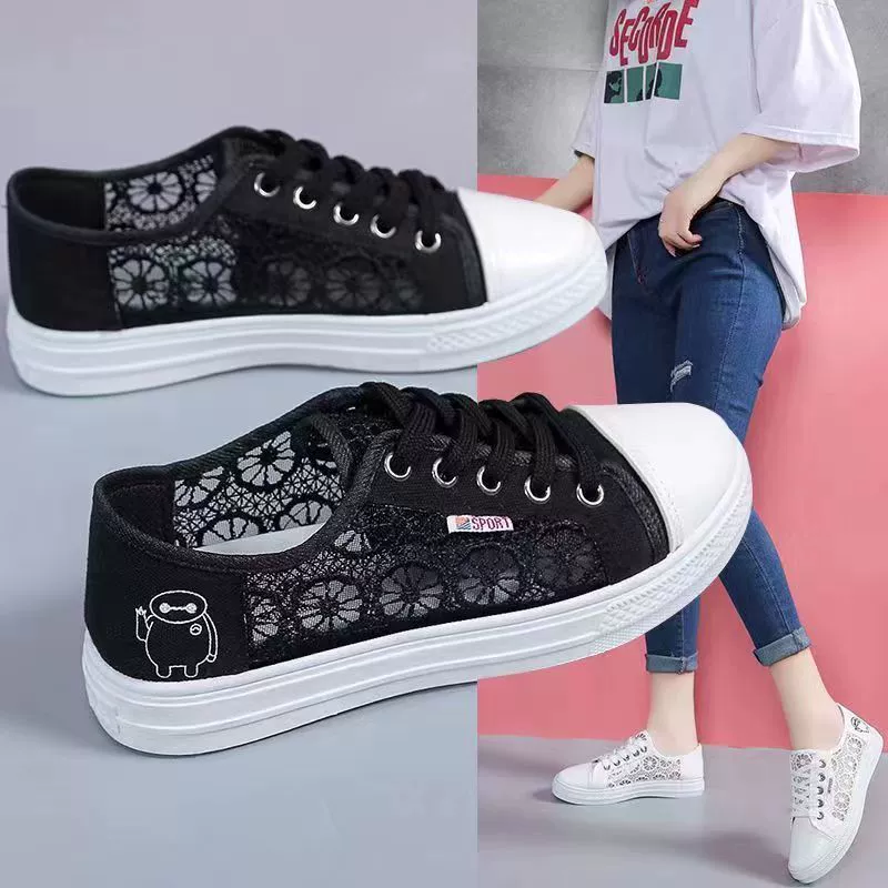 Сандалии женские 2023 новые Молодые красивые модные сетчатые туфли универсальные кроссовки Студенческая женская обувь Спортивная повседневная обувь