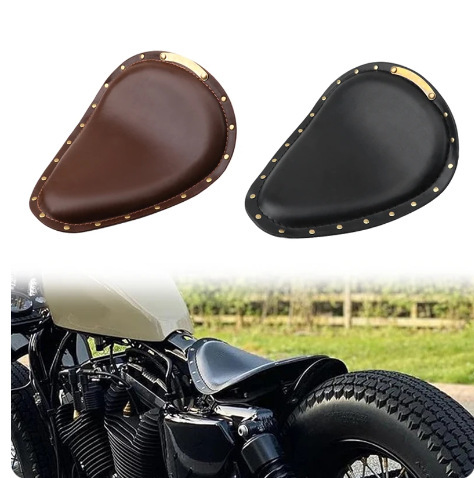 Motorcycle modification accessories Harley cushion retro modification cushion seat bag rivet spring leather seat