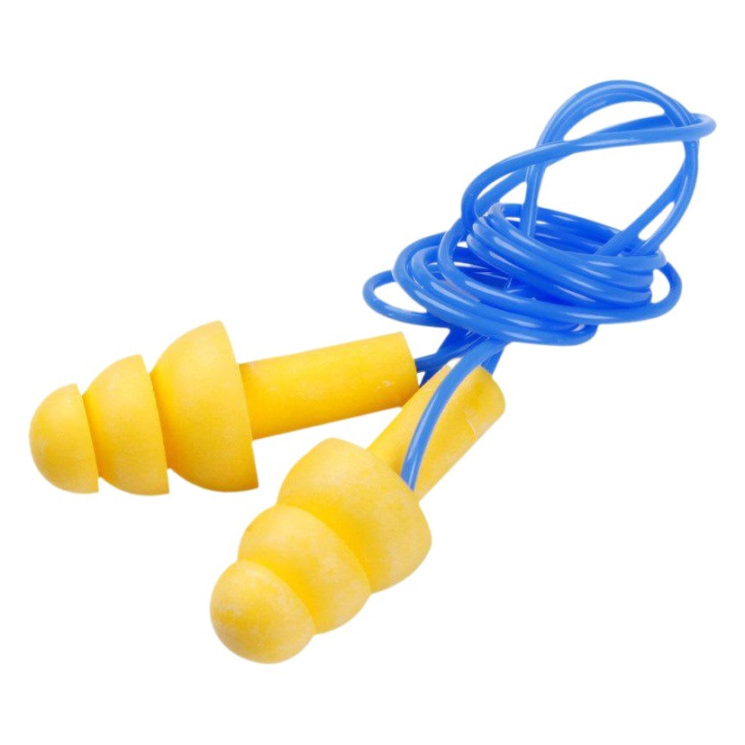 Tapones Auditivos Lavables con Cordón 340-4002 de Caucho Termoplástico, para Natación y Sueño