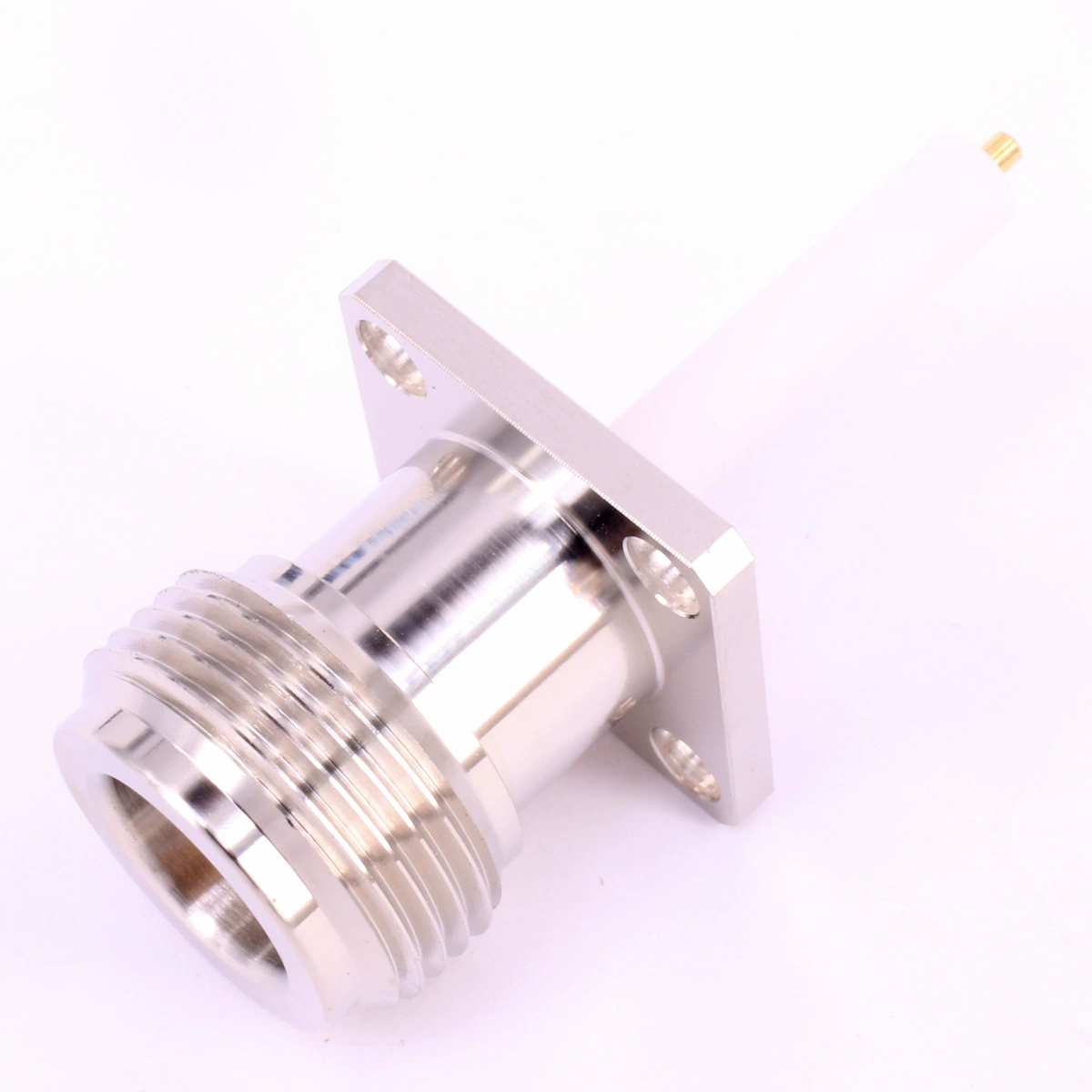 N прямая материнская головка 11GHz высокочастотный микро-подключатель фланца с четырьмя отверстиями длиной 20 мм n-kfd-m