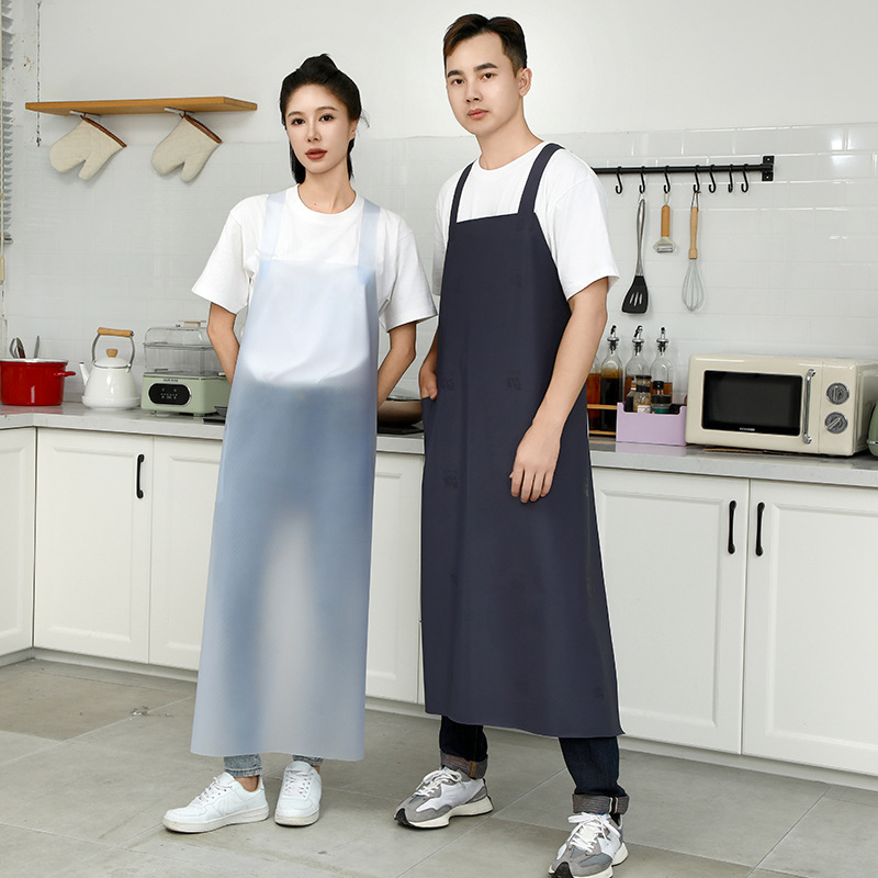 Doble hombro de PVC doble pescado delantal de cuero a prueba de aceite personalizado PVC impermeable a prueba de agua a prueba de suciedad un lote impermeable a prueba de agua