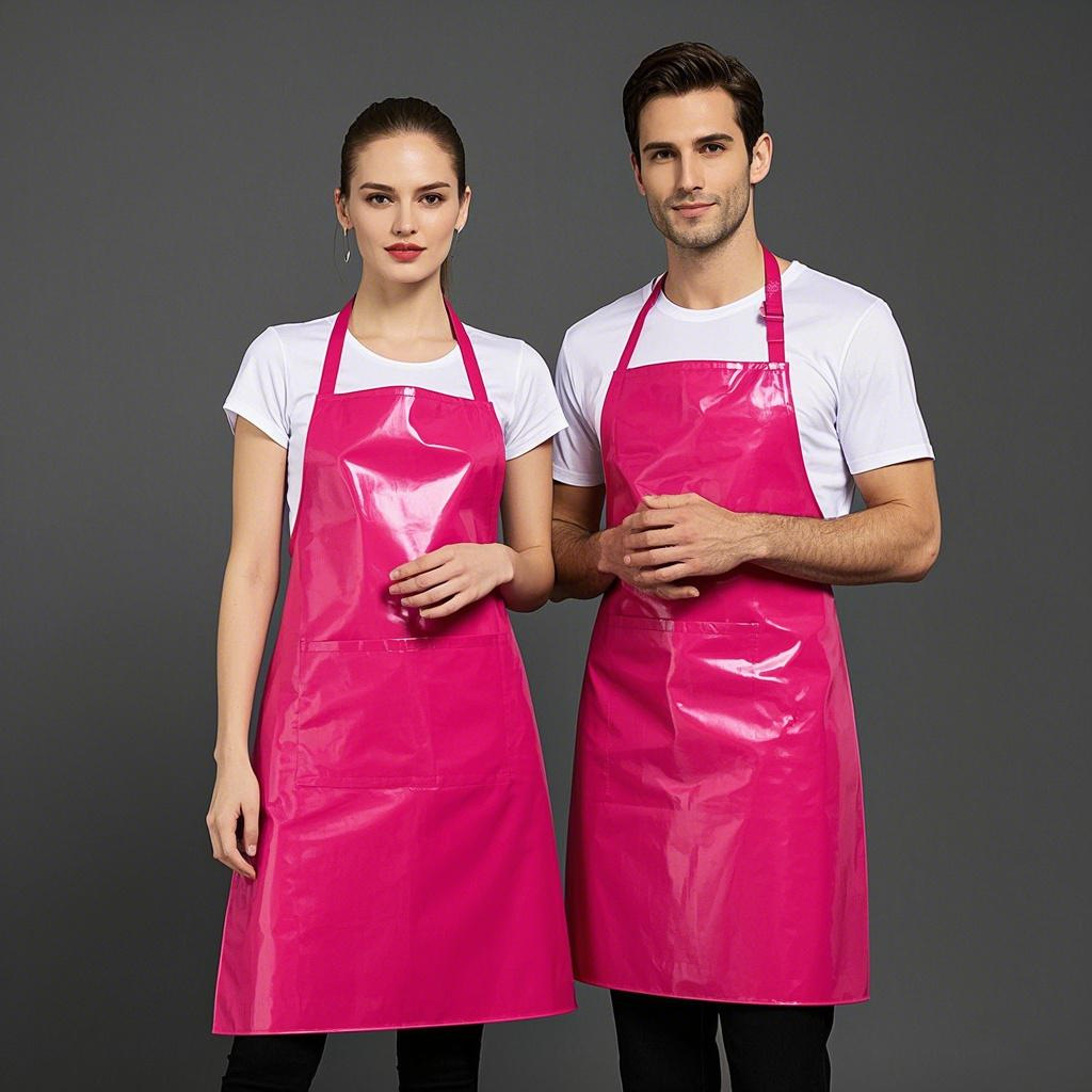 더블 어깨 끈 pvc 쇠고기 힘줄 앞치마 베이지 90x120cm40-45 실크 방수 및 내유성 매점 수산물