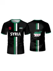 2025 New Soccer Jersey, Men's Oversized Comfortable T-Shirt Sports Shirt with Flag