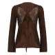 Retro butterfly lace stitching sweater women's 2023 autumn European and American lace cardigan slim top new women's clothing