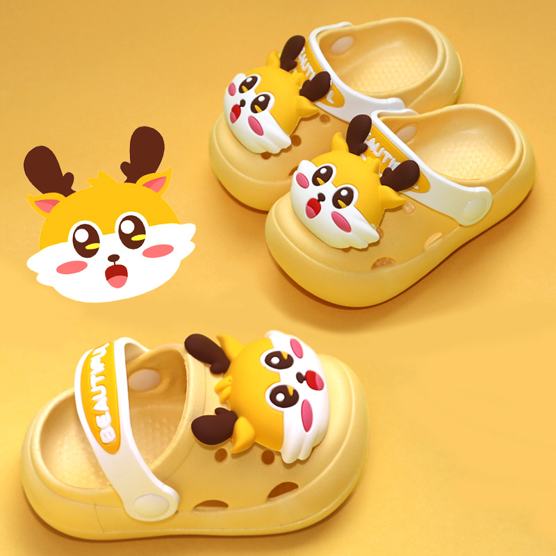 3 차원 작은 귀여운 사슴 [노란색] 뜨거운 폭발