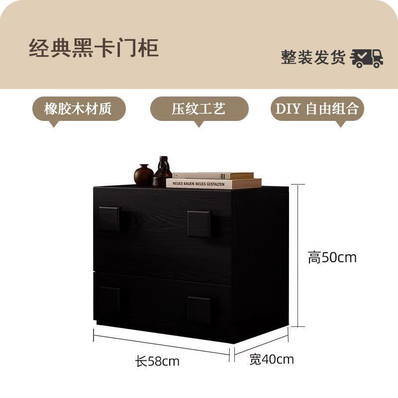 实木中古风卡门柜电视柜客厅家用简约电视机边柜自由组合diy斗柜|undefined