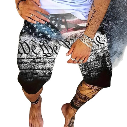 Foreign Trade 2025 Amazon Europe and America Cross-border Best-seller Loose Casual 3D Shorts Sports Five-Pocket Shorts Beach Shorts for Men