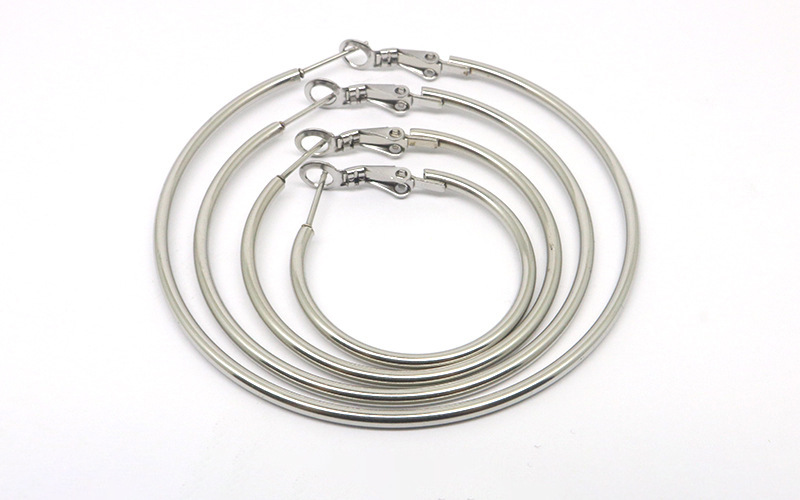 Simple Style Geometric Stainless Steel Plating Earrings 1 Pair