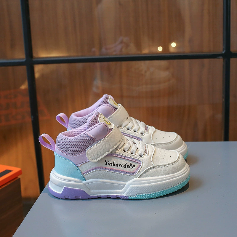 Детские белые туфли, обувь, высокие спортивные туфли для мальчиков, кроссовки, мягкая подошва
