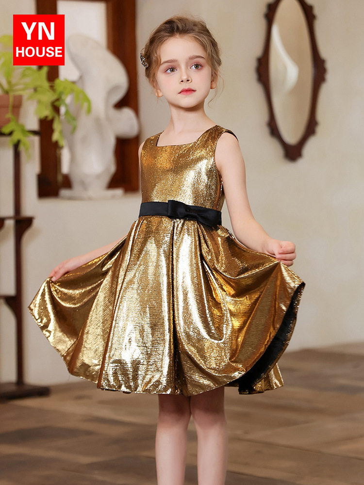 [Liquidación] Vestido de actuación para niñas, vestido de princesa de alta gama para presentaciones de piano infantiles, vestido de pasarela, vestido de ropa infantil.