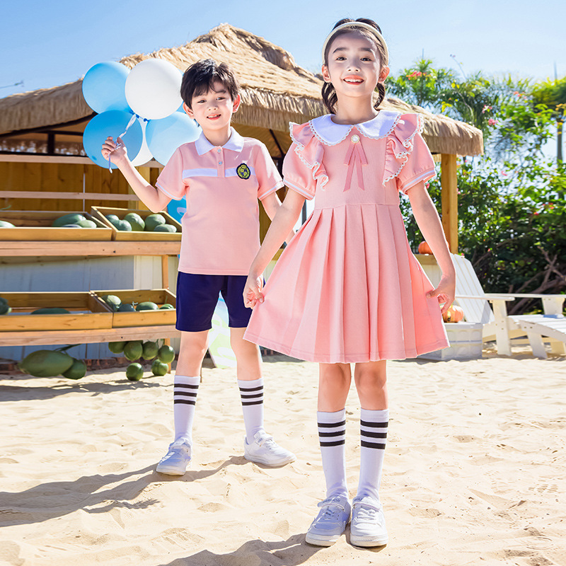 幼兒園園服學院風班服小學生校服夏季兒童節六一表演服畢業服套裝
