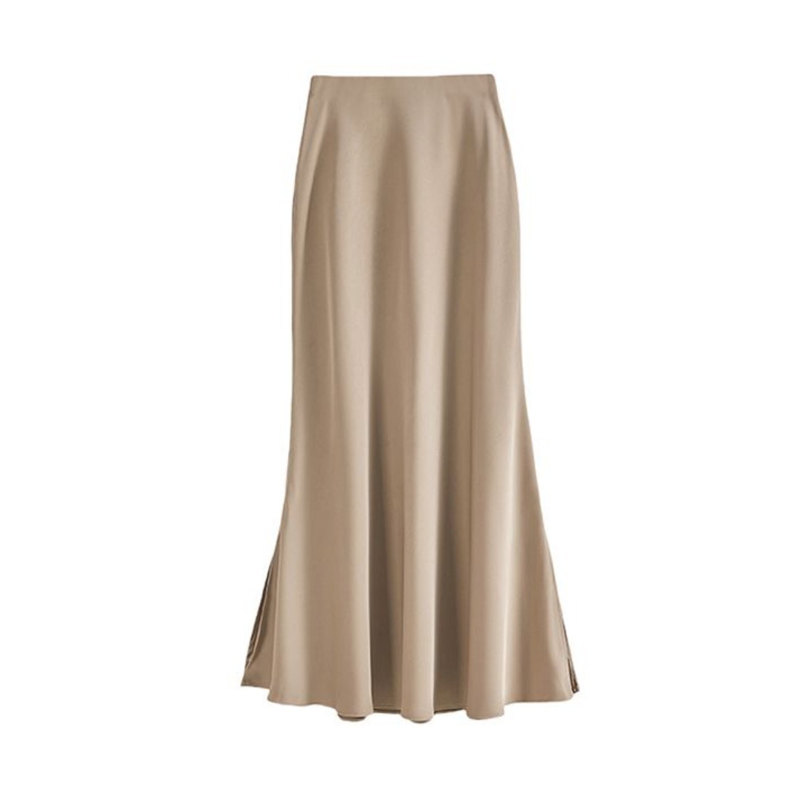 Women's Clothing Side slit midi skirt lazy satin fishtail versatile skirt 2024 summer women's clothing summer 2024_voghion.com
