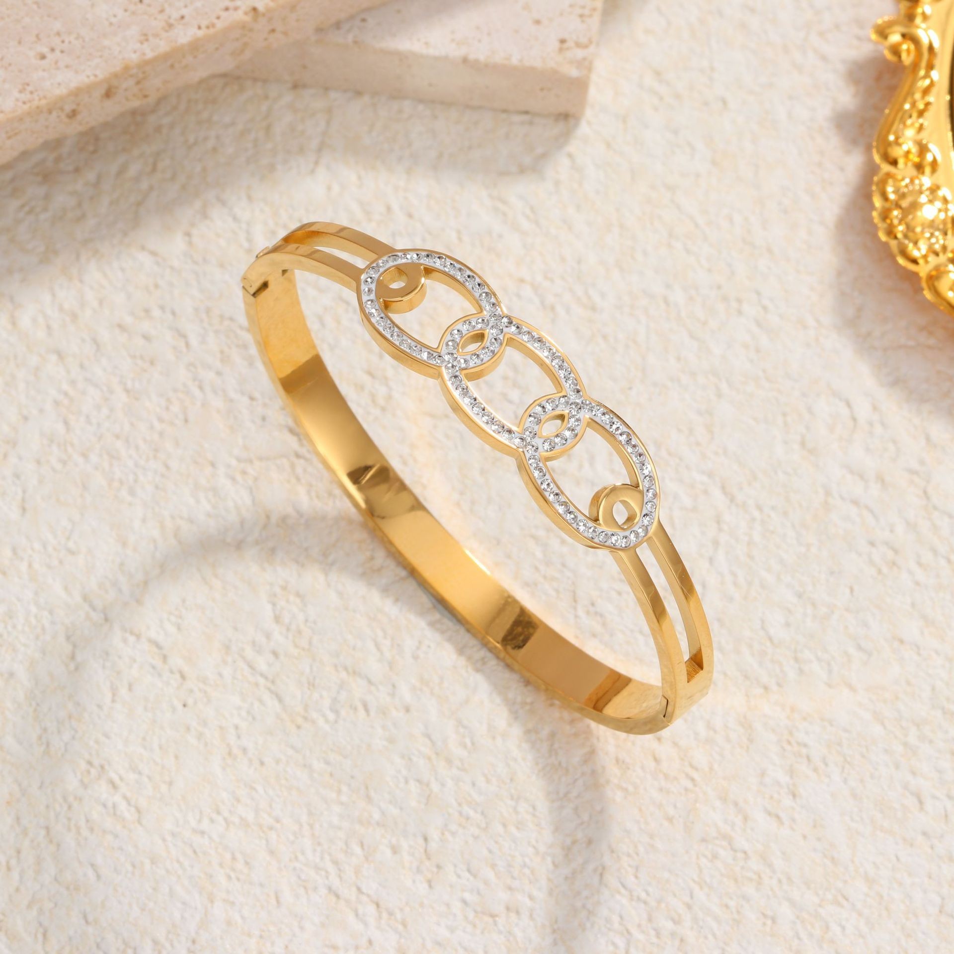 65 쓰리 서클 팔찌 골드