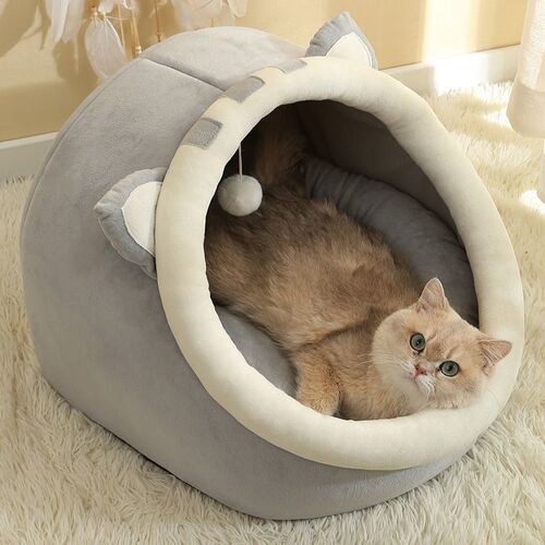 New Four Seasons Cat Nesting House for Cats, with Giggling Cat, Dog House, Summer Cat Villa, Semi-Closed Pink Rabbit and Frog Design