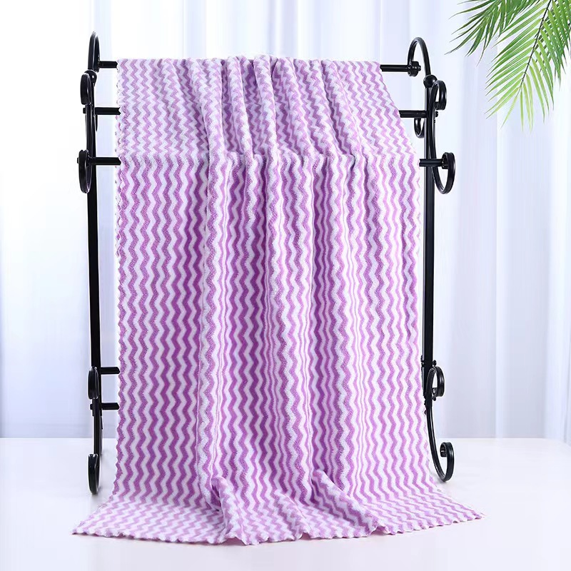 water ripple coral fleece towels soft absorbent edge pressing thickened gift set beach towel bath towels