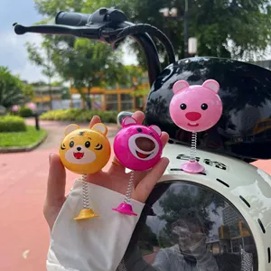 Helmet cat ears bamboo dragonfly seesaw beaver strawberry bear tiger helmet accessories car electric car decoration