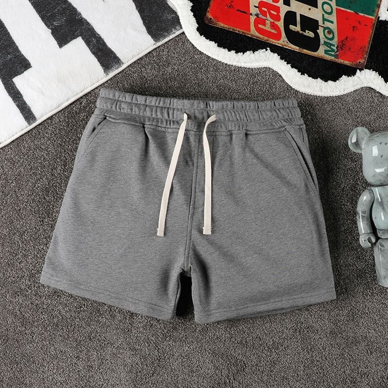 Summer Sports Fitness Three-point Pants Men's Slim-fit Muscle Pure Cotton Solid Color Running Leisure Ultra-short Squat Training Tide