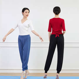 新款瑜伽服上衣长袖女运动健身户外跑步舞蹈服艺校学生艺考专业服