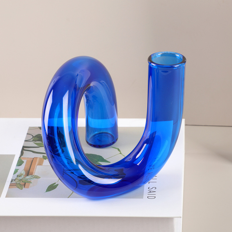 試験管ガラス花瓶小径植物容器シンプルアートレトロリビングルーム装飾フラワーアレンジメントハイエンド|undefined