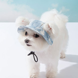 Pet Summer Dog Sun Hat Teddy Puppy Fisherman Hat Ears Cat Puppy Bear Hat Sun Hat