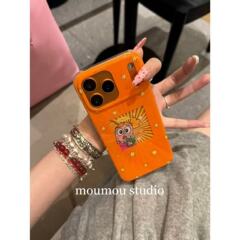 可爱卡通探头女孩青蛙适用于苹果17/16promax手机壳15保护套1413