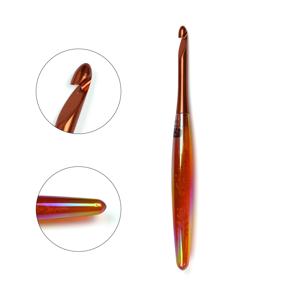 Aguja de trenzado transfronteriza acrílico mango crochet europeo crochet ergonómico europeo 10 modelos opcionales