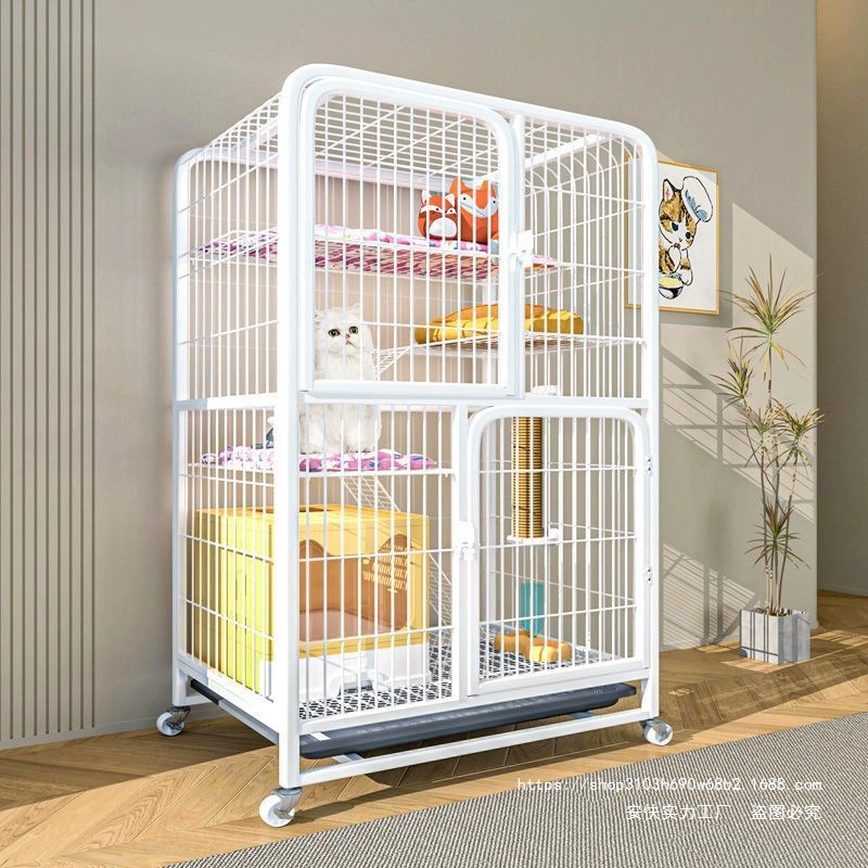 猫笼子家用猫别墅超大自由空间室内二层带厕所小型猫舍屋猫咪笼子