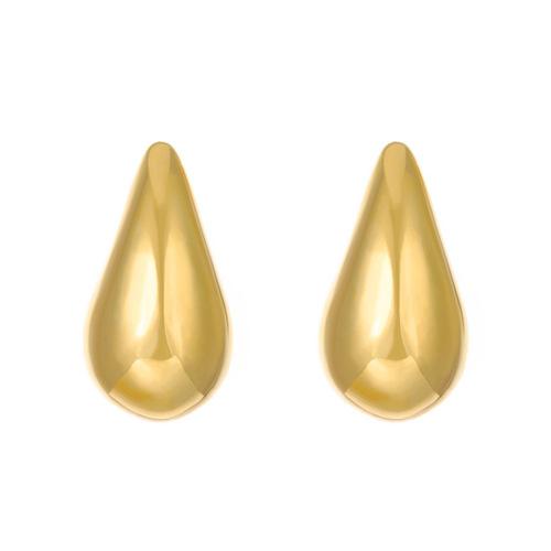 European and American cross-border show retro comma teardrop punk style earrings niche simple glossy hanging small water drop earrings