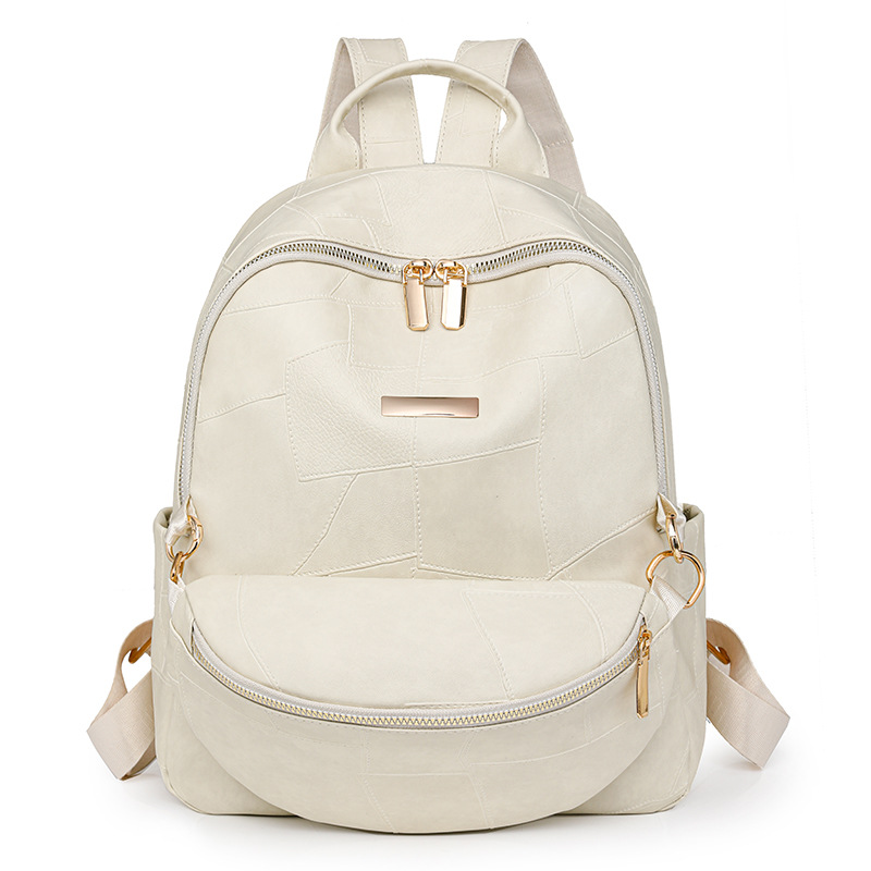 Fábrica al por mayor 2024 nueva mochila de PU casual para mujer moda salvaje de gran capacidad mochila de viaje al aire libre marea