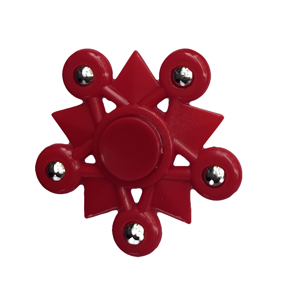 [Classic color five-bead style] Red spiked five-pointed star