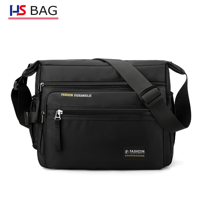 New Men's Shoulder Bag Waterproof Oxford Cloth Business Men's Casual Travel Travel Shoulder Backpack Cross-border