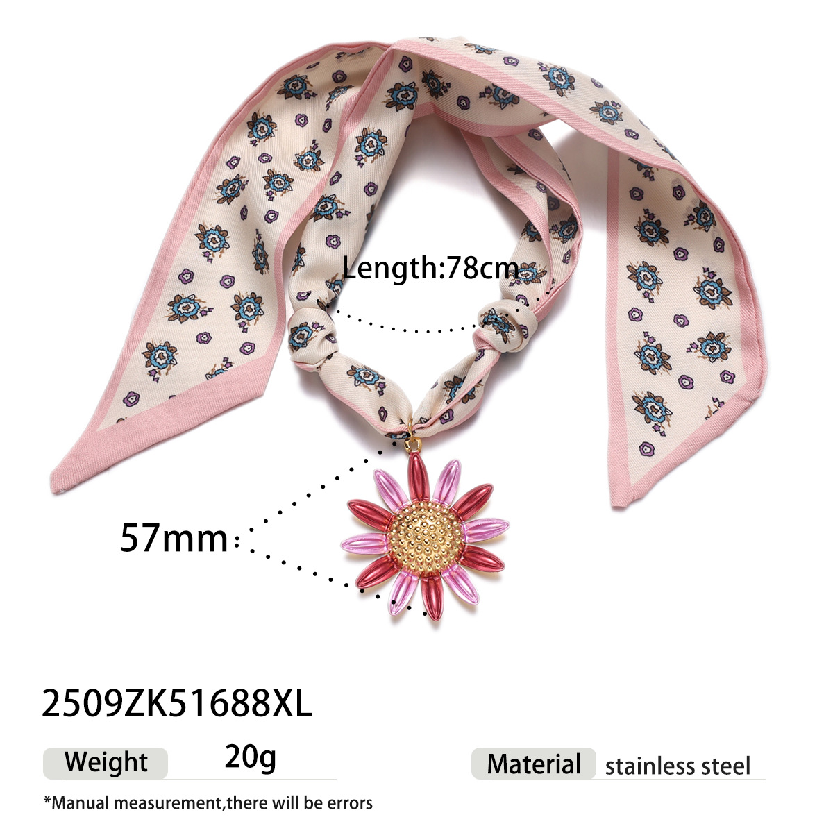 Taina Europa y los Estados Unidos colgante de acero inoxidable ligero lujo nicho universal bufandas de seda de color cadena de clavículas collares de venta caliente transfronterizas image 7