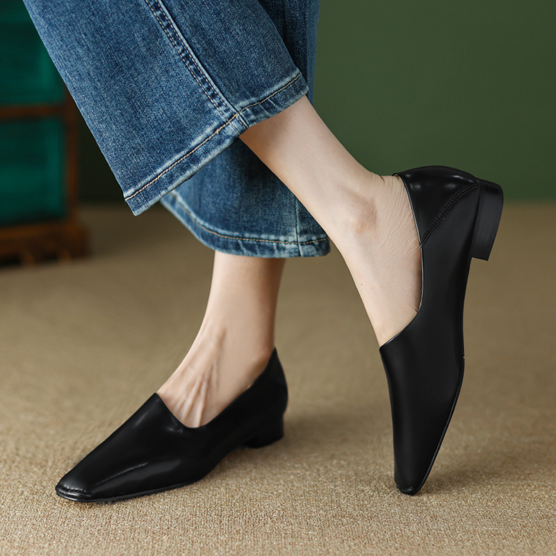 CHIKO Themba Square Toe Block Heels Loafers Shoes