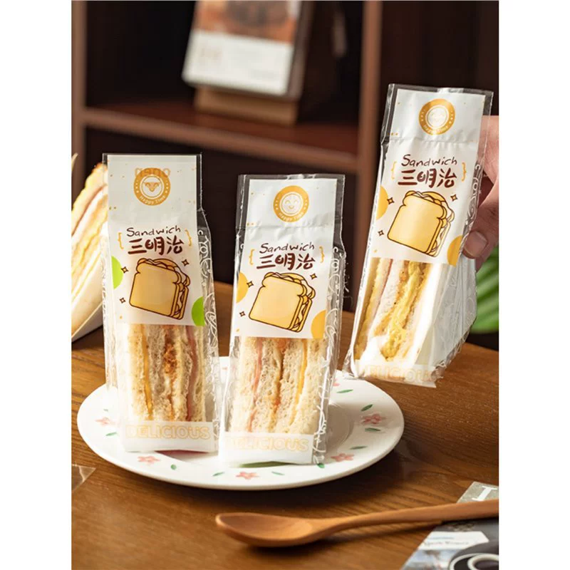 Easy сэндвич упаковочный пакет Одноразовый специальный сэндвич прозрачный пакет треугольный торт хлеб выпечка упаковочная бумага